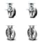 Service Caster 8 Inch Kingpinless V Groove Semi Steel Wheel Swivel Caster Swivel 2 Rigid, 2PK SCC-KP30S820-VGR-2-R-2 - alternate 1